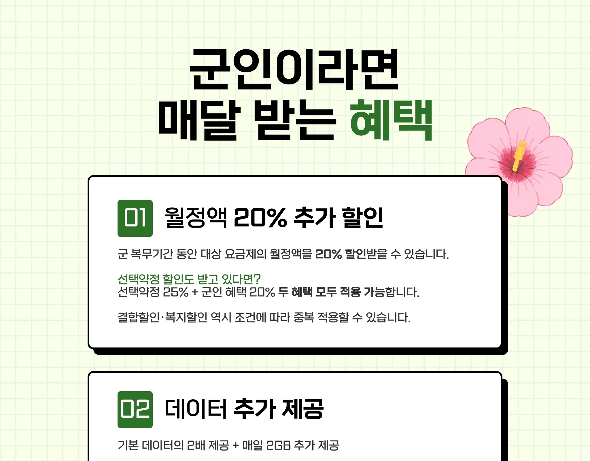 군인이라면 매달 받는 혜택